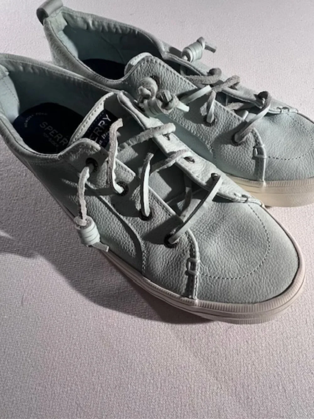 Sperry Women's Crest Vibe Leather seafoam green‎ sneakers Women's size 10